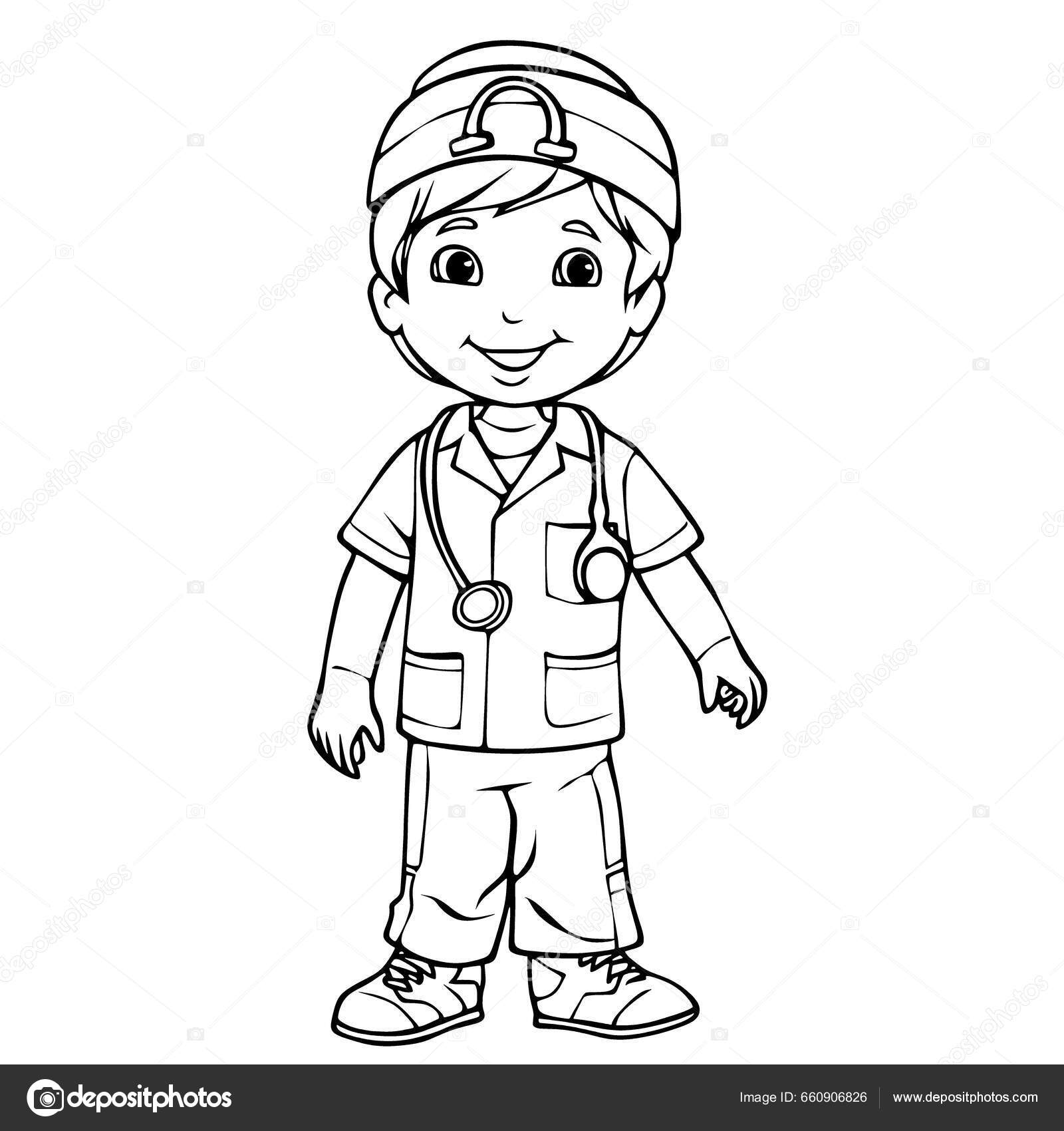 Black white coloring pages kids simple lines cartoon style happy stock photo by george