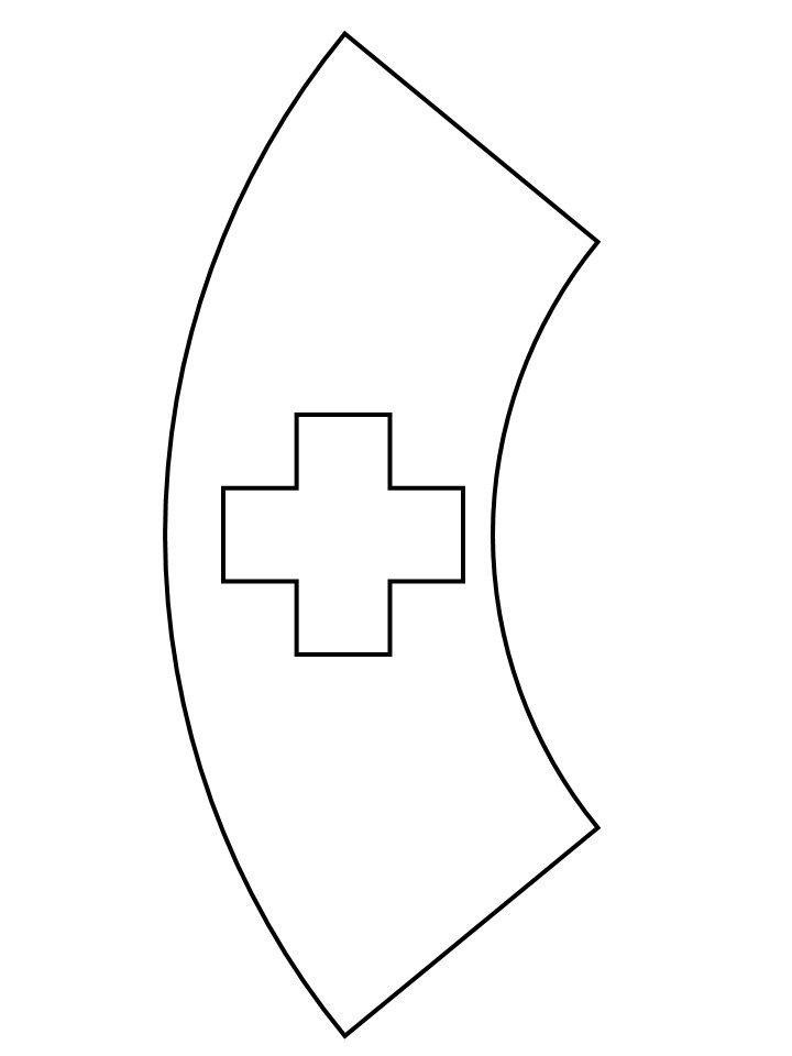 Printable nurse hat template hat template nurse hat templates printable free