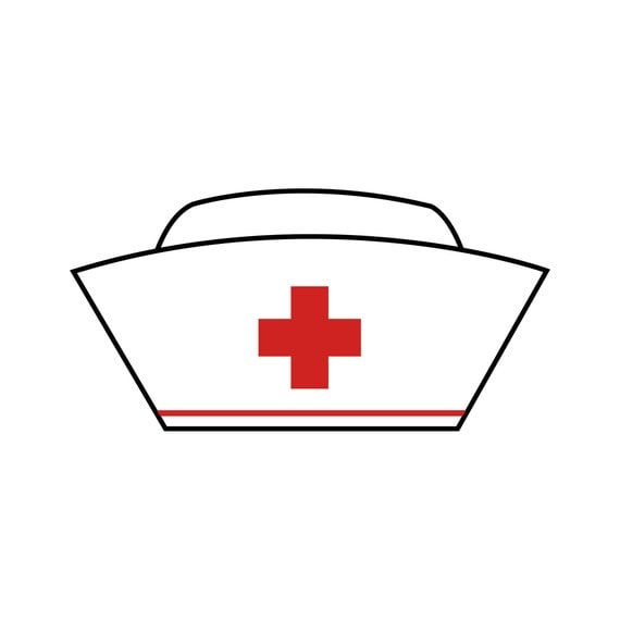 Nurse hat svg nurse hats nursing medical instant digital download svg png and eps files included