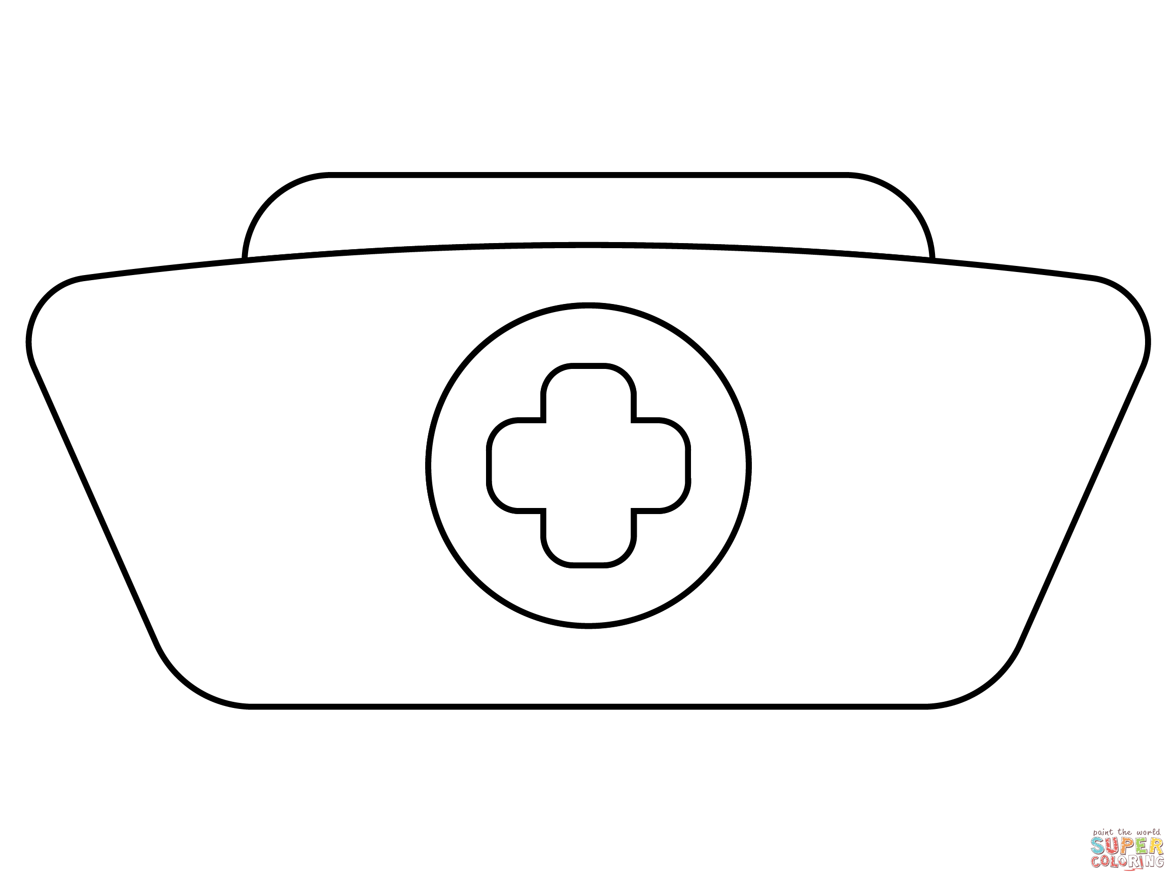 Nurse cap coloring page free printable coloring pages