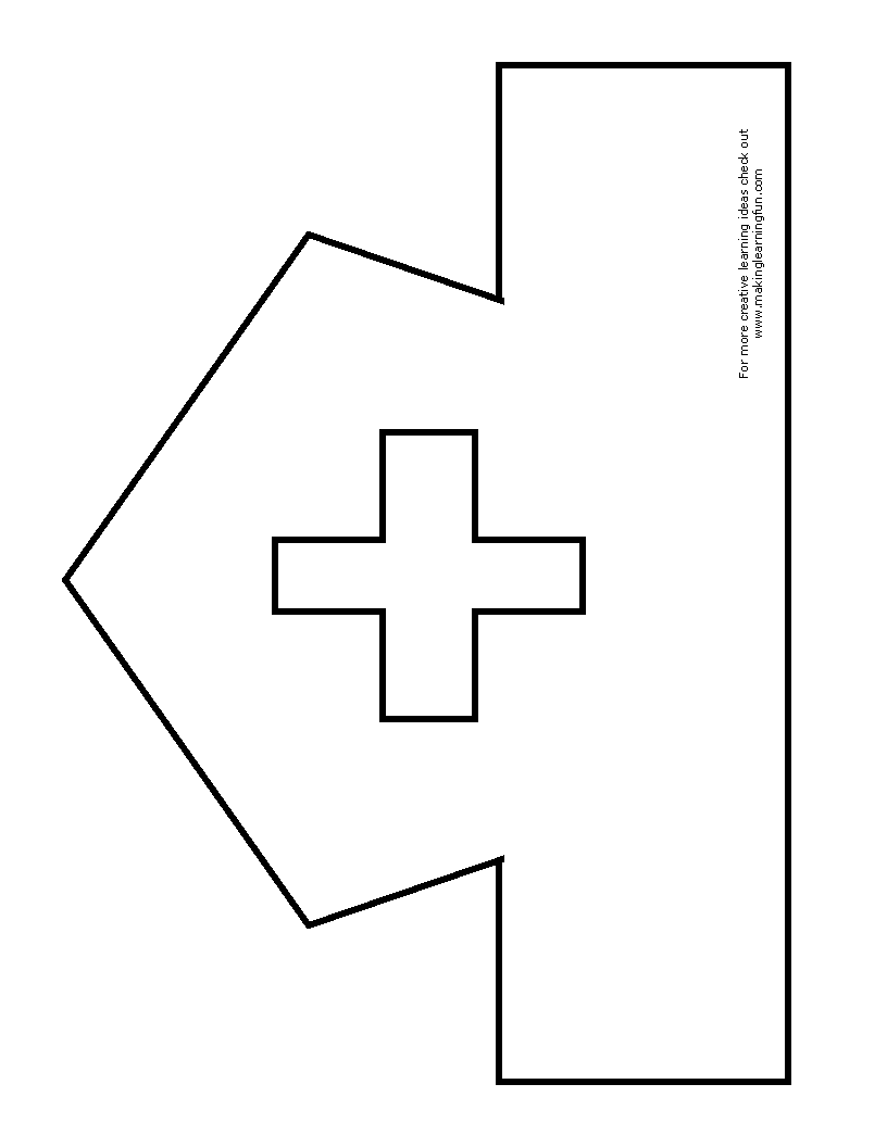 Par printable nurse hat template