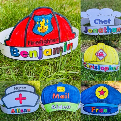 Preschool munity helpers hat craft activities
