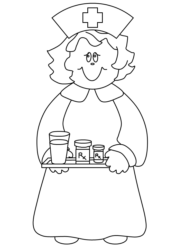 Nurse coloring pages