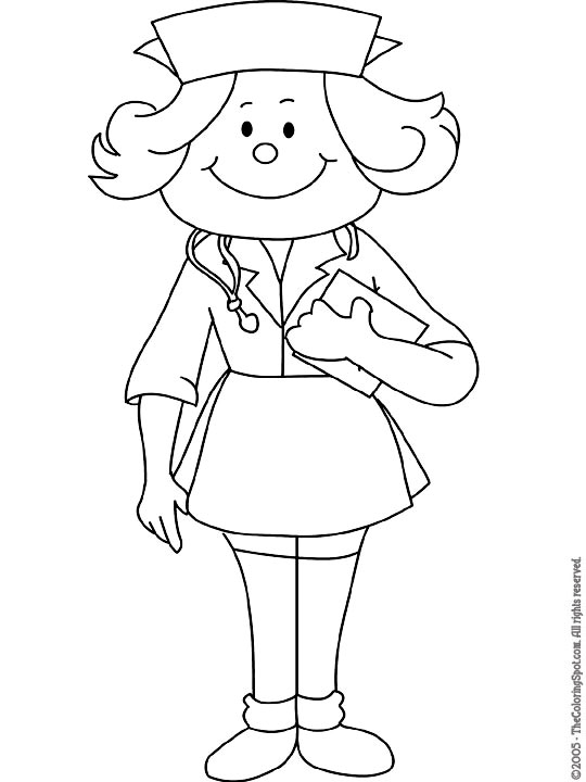 Nurse coloring page audio stories for kids free coloring pages colouring printables