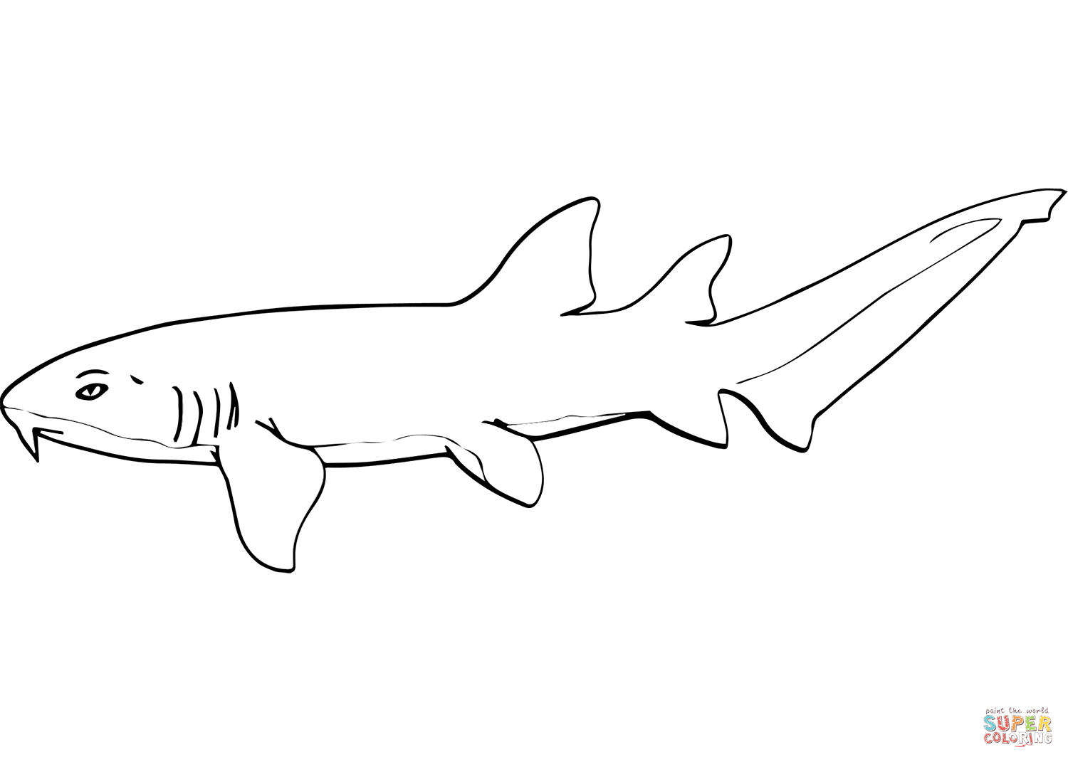 Nurse shark coloring page free printable coloring pages
