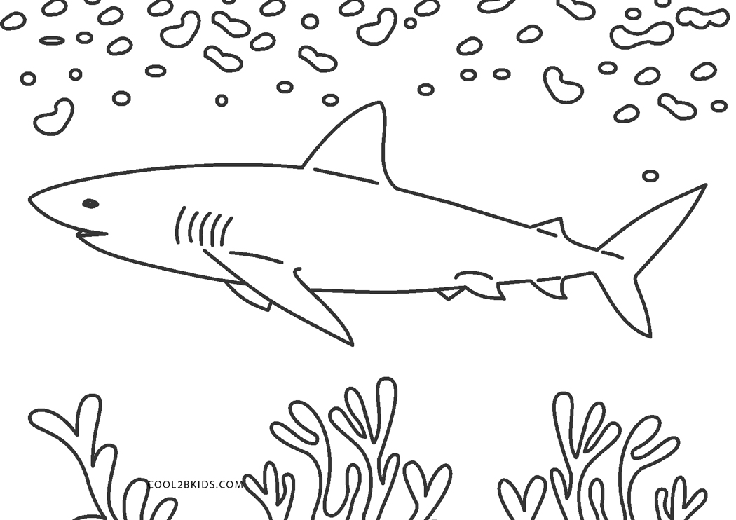Free printable shark coloring pages for kids