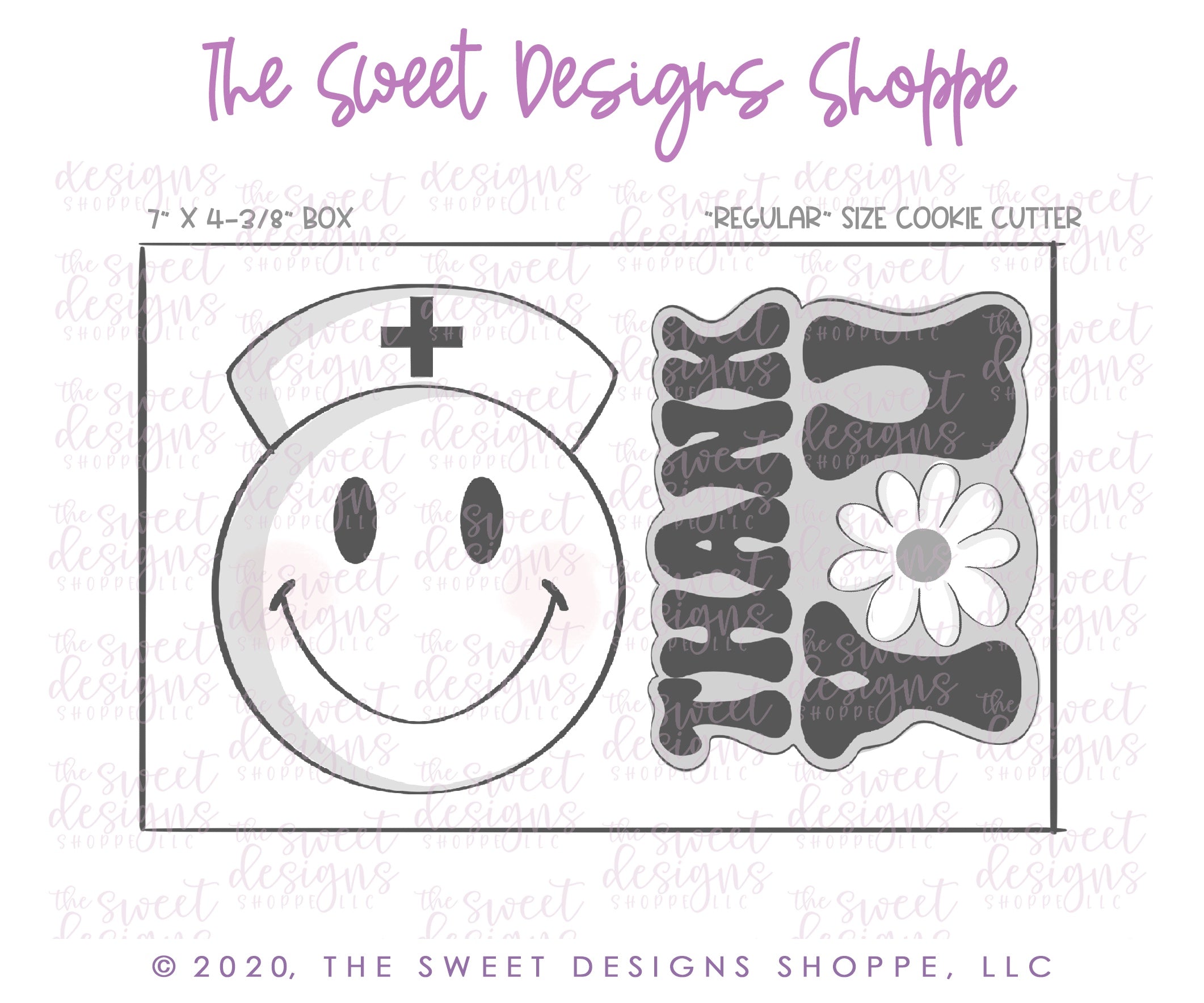 Groovy thank you plaque and nurse smiley face cutter set