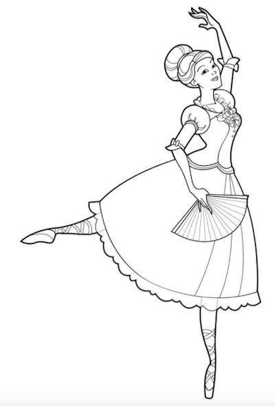 Free ballerina coloring pages you can print from home