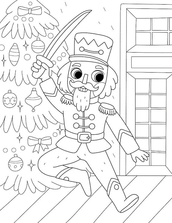 Nutcracker christmas coloring activity book fun activity for kindergarten christmas activity for kids and family instant pdf download download now