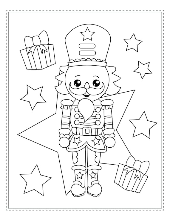 Nutcracker coloring book digital download coloring pages