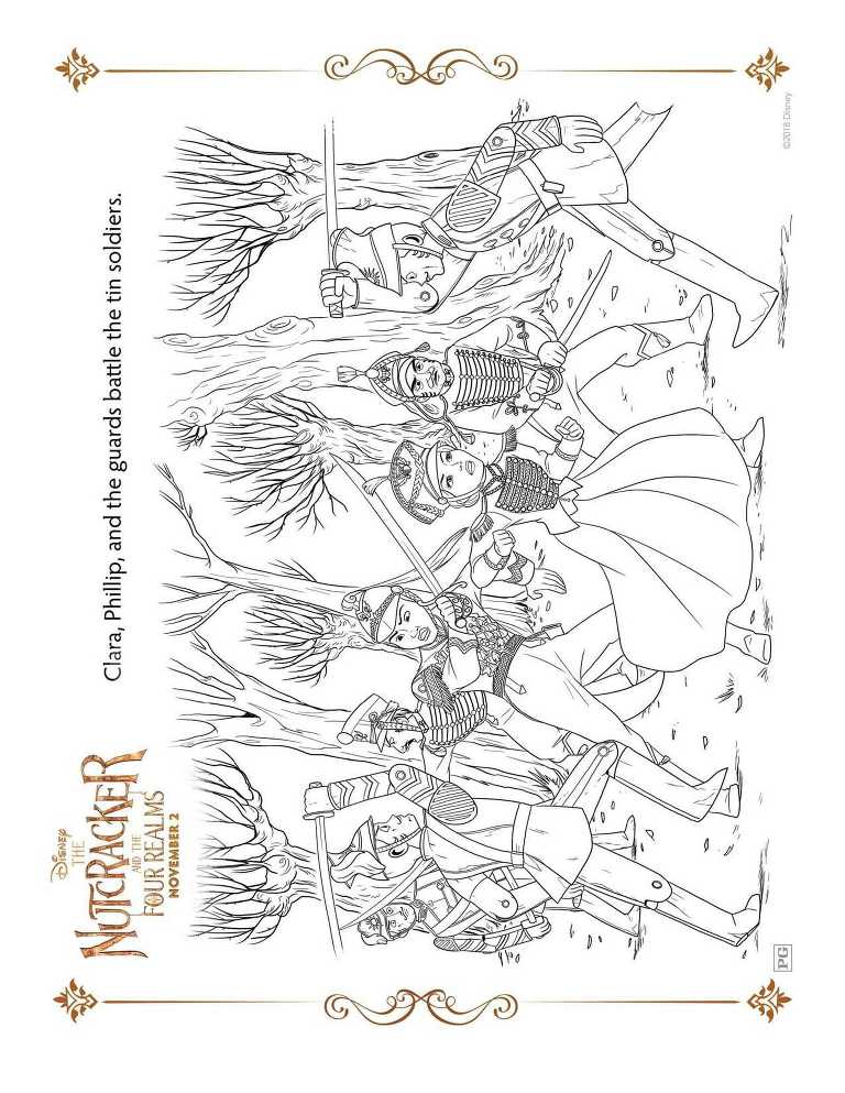 The nutcracker and the four realms free coloring pages and activity pages