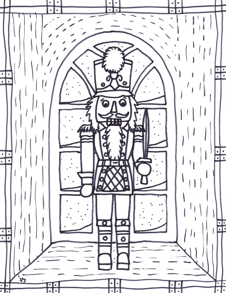 Nutcracker coloring page mutcracker john