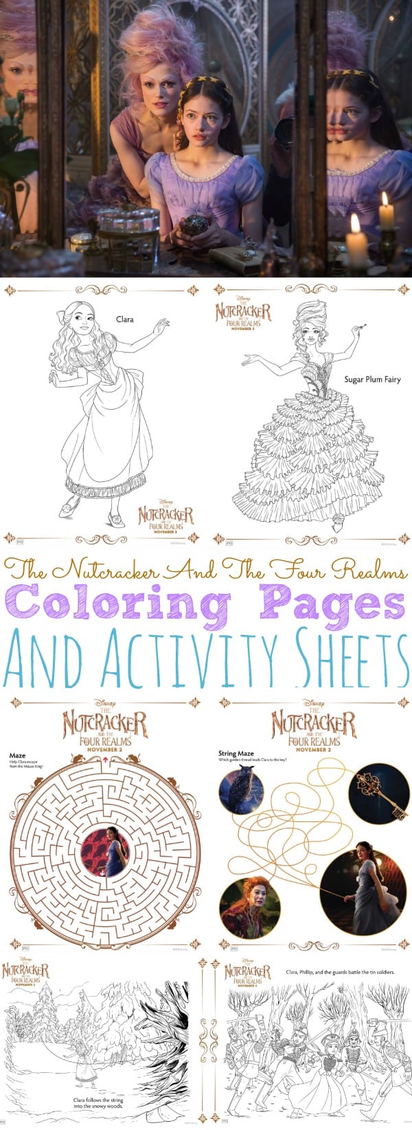 The nutcracker and the four realms coloring pages