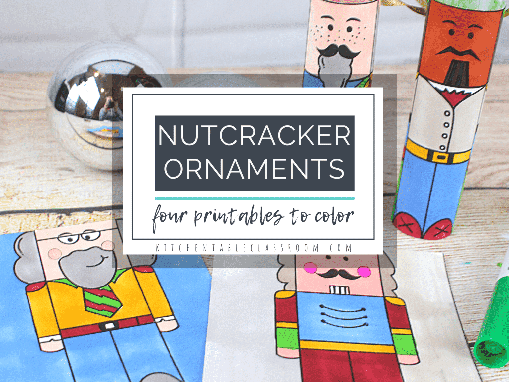 Printable nutcracker ornaments to color