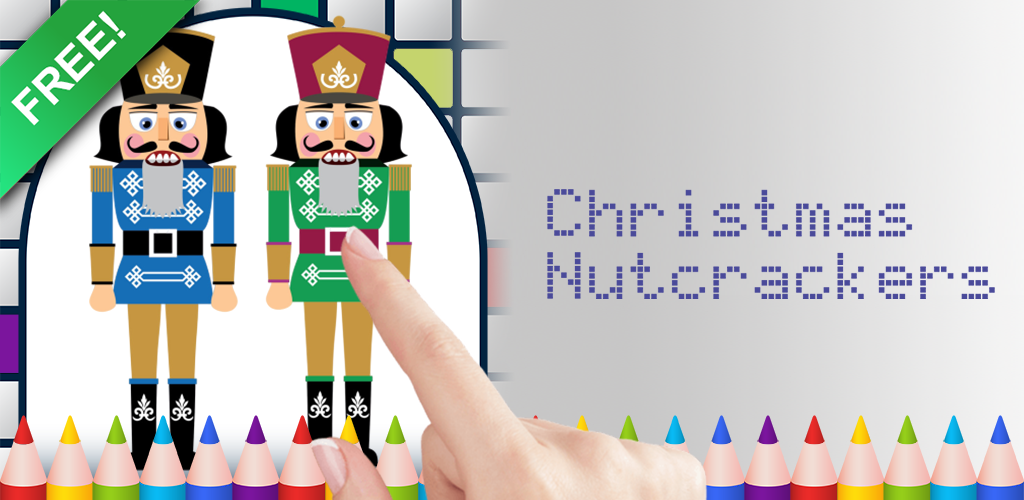 Christmas nutcrackers color by number