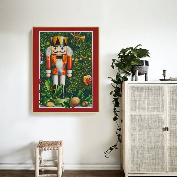 Nvas paint by numbers nutcracker hand painted drawing wall kit yhkh