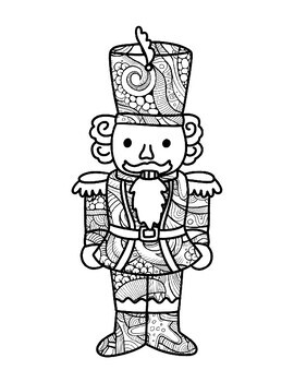 Mindfulness nutcracker coloring pages christmas zentangle coloring relaxation