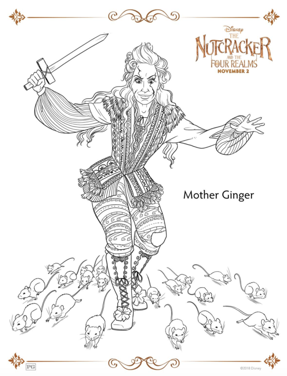 The nutcracker and the four realms coloring pages