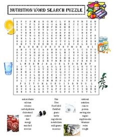 Nutrition word search puzzle health words nutrition health and nutrition