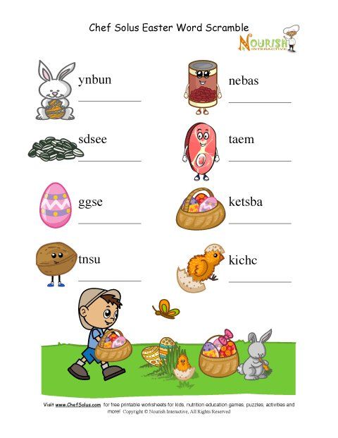 Holiday unscramble words puzzle