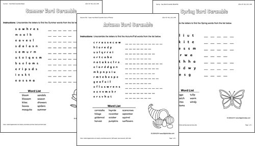 Word scrambles