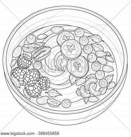 Smoothie bowl berries vector photo free trial bigstock