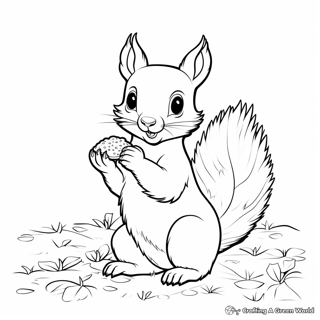 Squirrel coloring pages