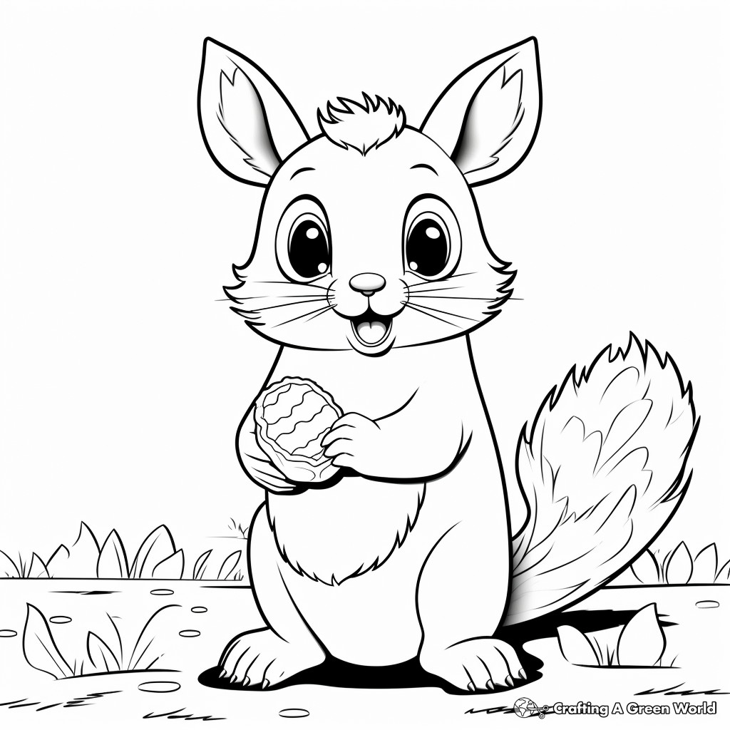 Squirrel coloring pages