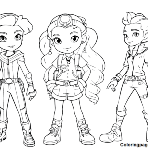 Rainbow rangers coloring pages printable for free download