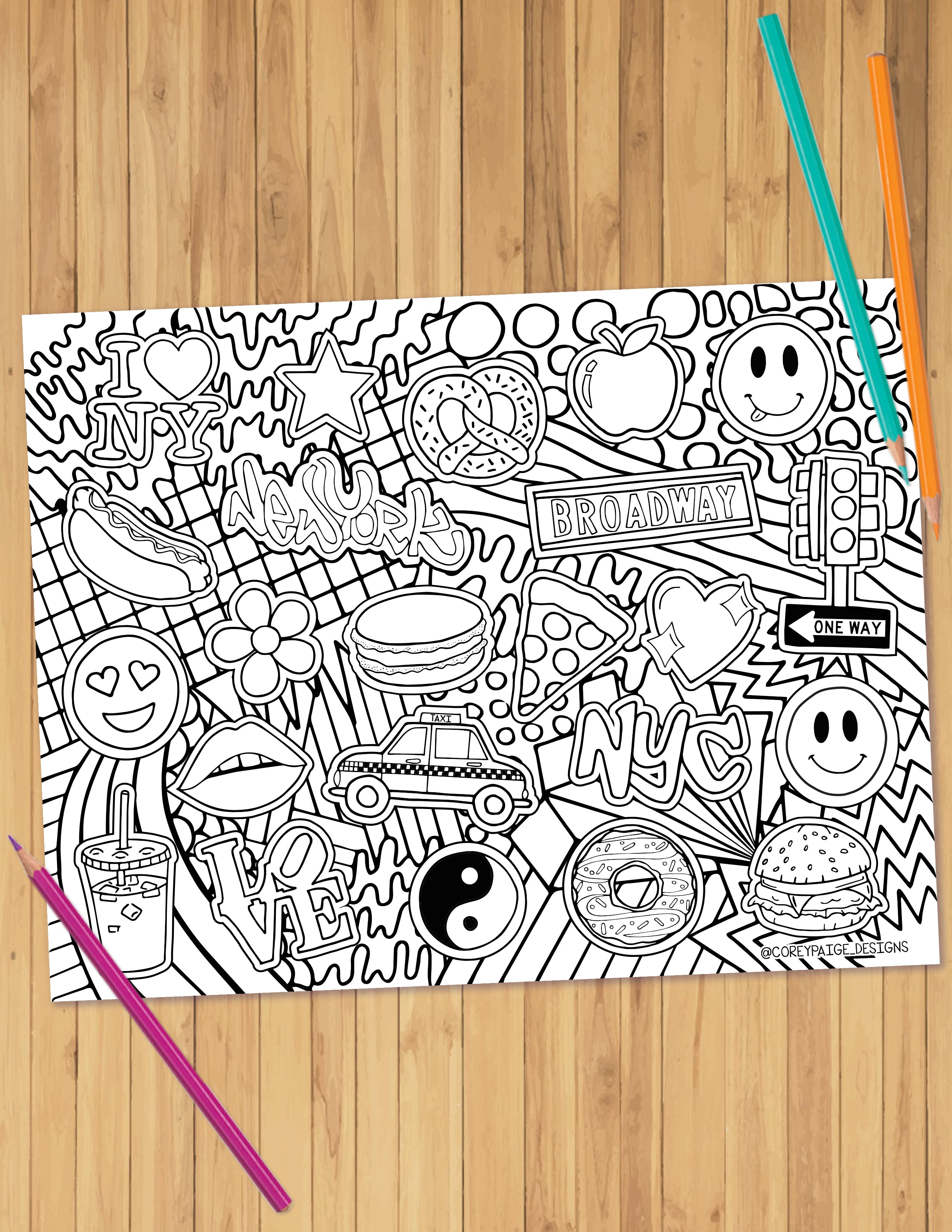 Nyc coloring sheet â