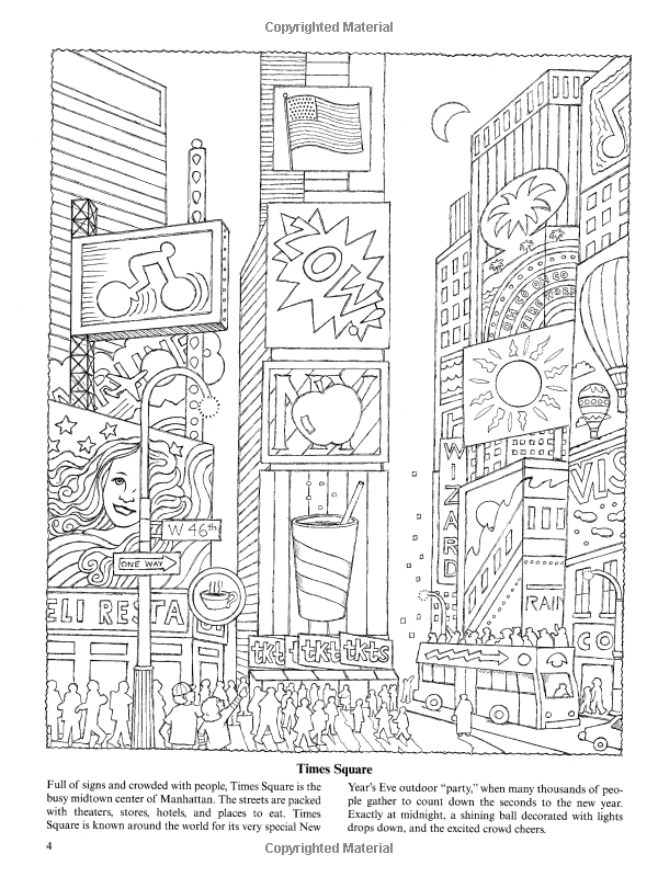 New york for kids big apple sites to color dover coloring books abstract coloring pages coloring books coloring book pages