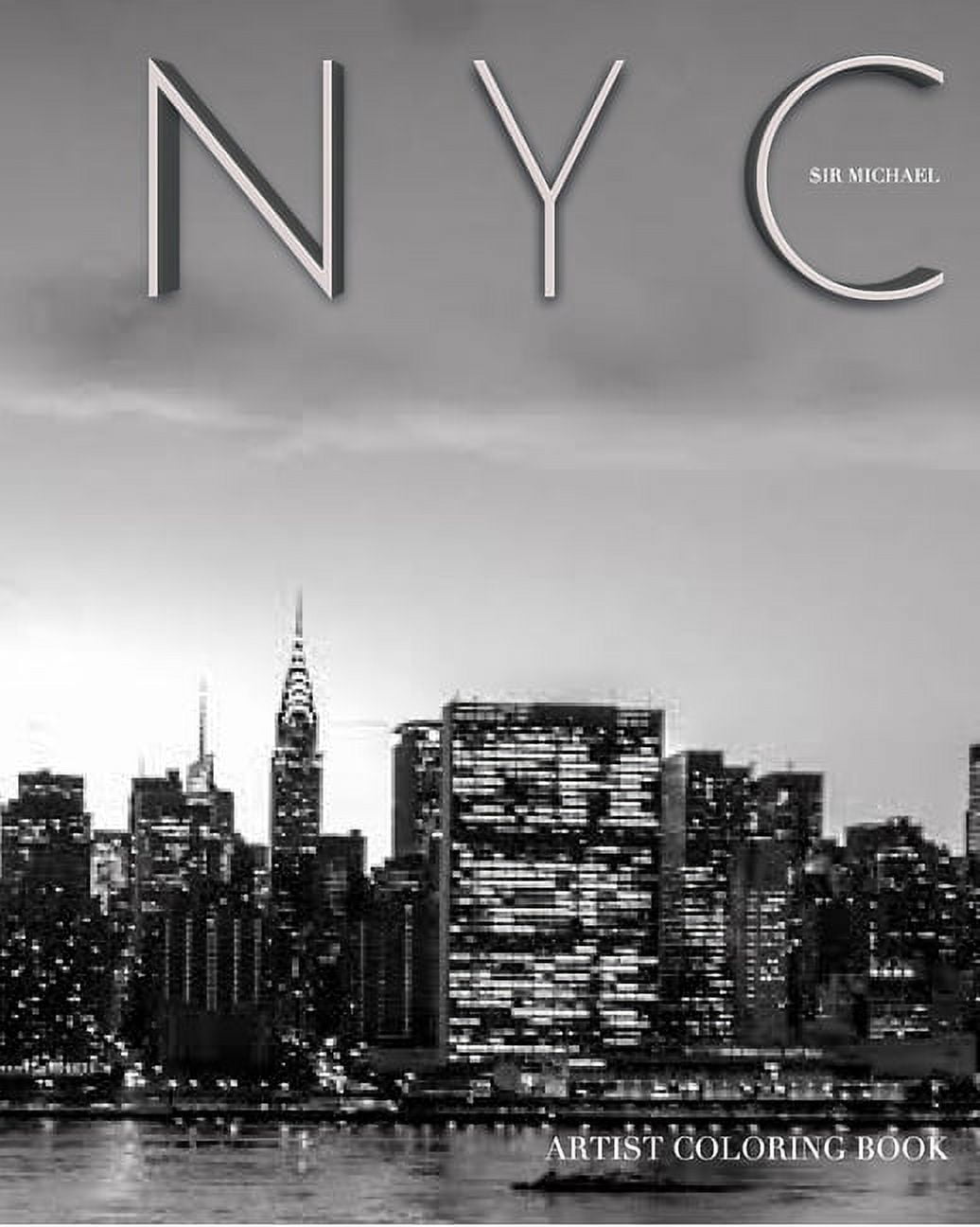 Nyc united nations city skyline adult child coloring book limited edition iconic new york city skyline template artist adult and child coloring book paperback
