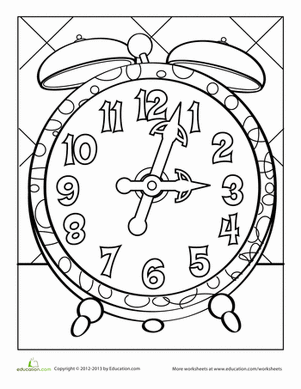 Clock coloring page clock coloring pages fall coloring pages