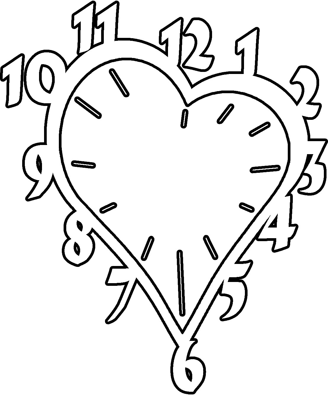 Free printable clock coloring pages for kids