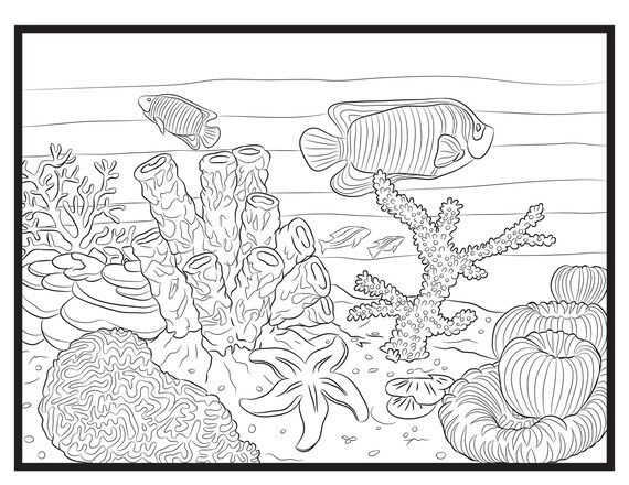 Ocean single coloring page
