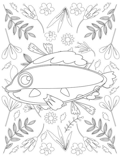 Premium vector sea ocean coloring page sea ocean vector sea ocean white and black sea ocean coloring for kids