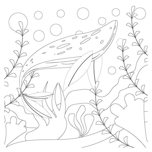 Premium vector ocean coloring pages for kids printable