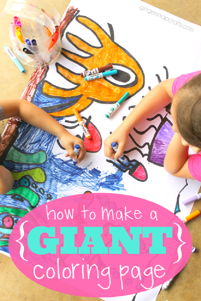 How to make a giant ocean coloring page tutorial tons of ocean craft ideas â