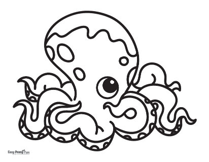 Octopus coloring pages