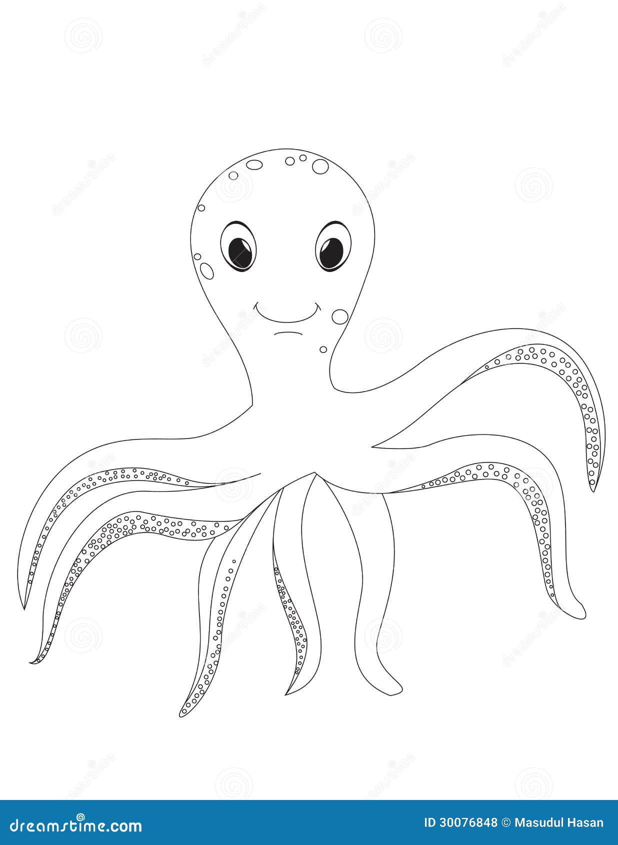 O for octopus stock vector illustration of child learn