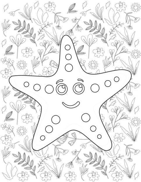 Premium vector sea ocean coloring page sea ocean vector sea ocean white and black sea ocean coloring for kids
