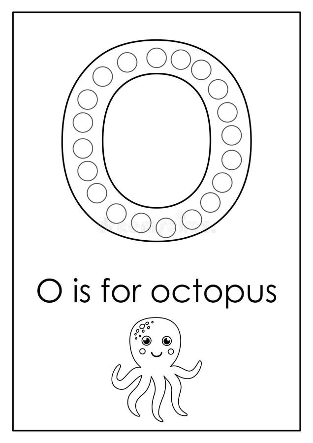 Flashcard letter o octopus stock illustrations â flashcard letter o octopus stock illustrations vectors clipart