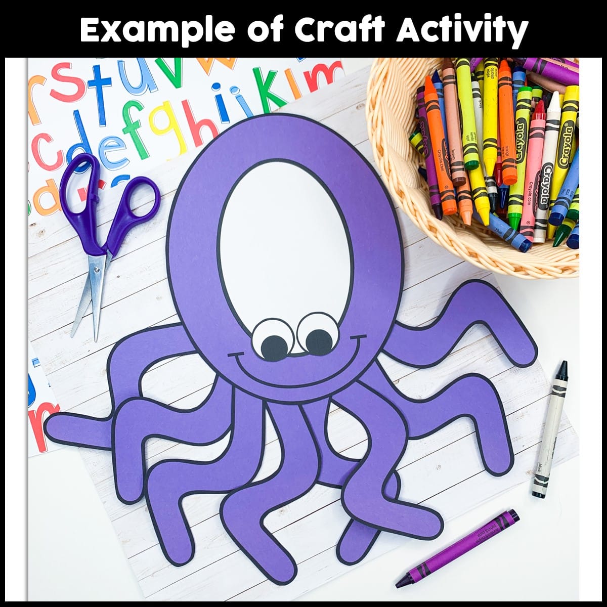 Uppercase letter o is for octopus craft activity