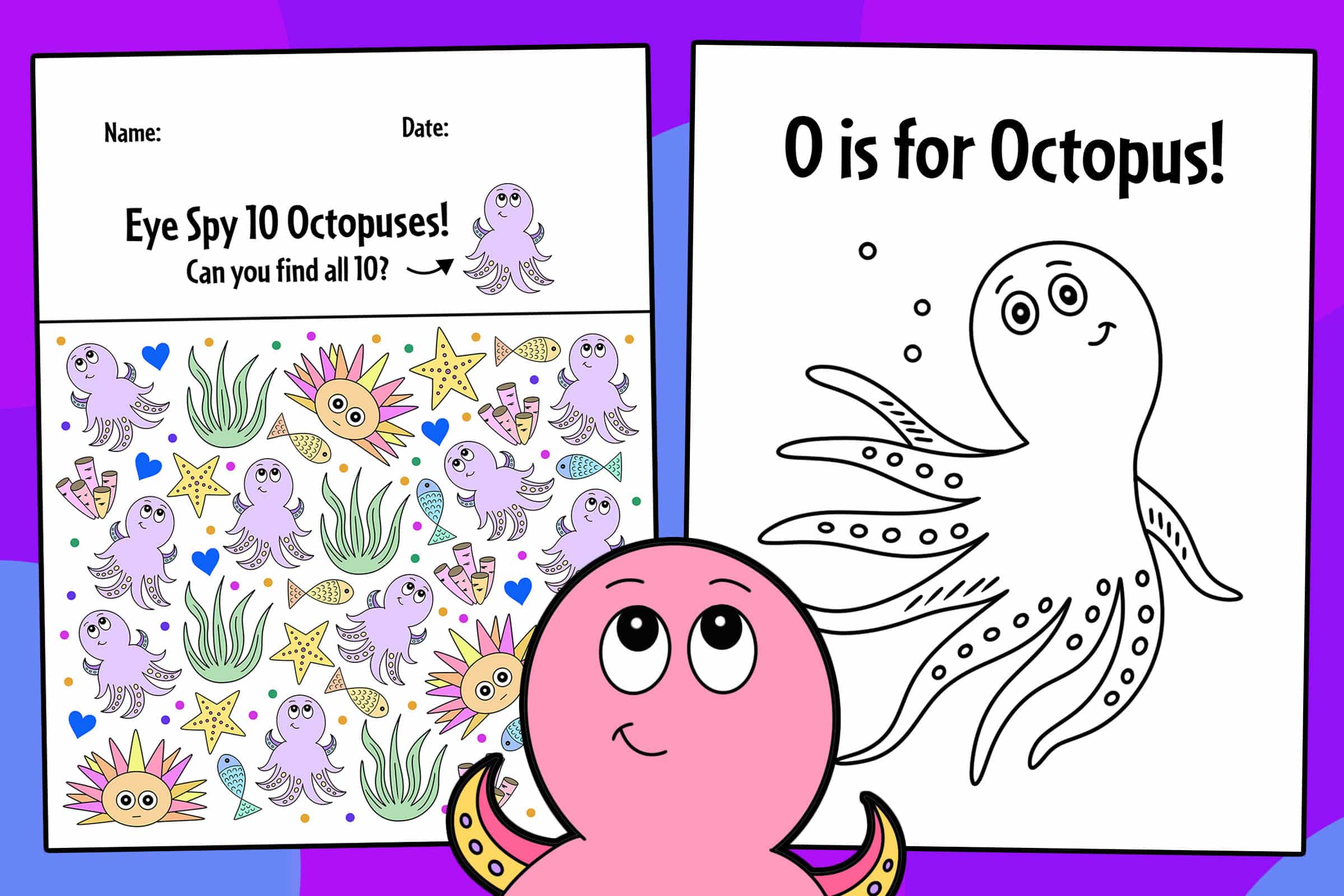 Free octopus activities and worksheets for preschool â the hollydog blog