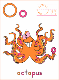 Alphabet letter o octopus preschool lesson plan printable activities and worksheets