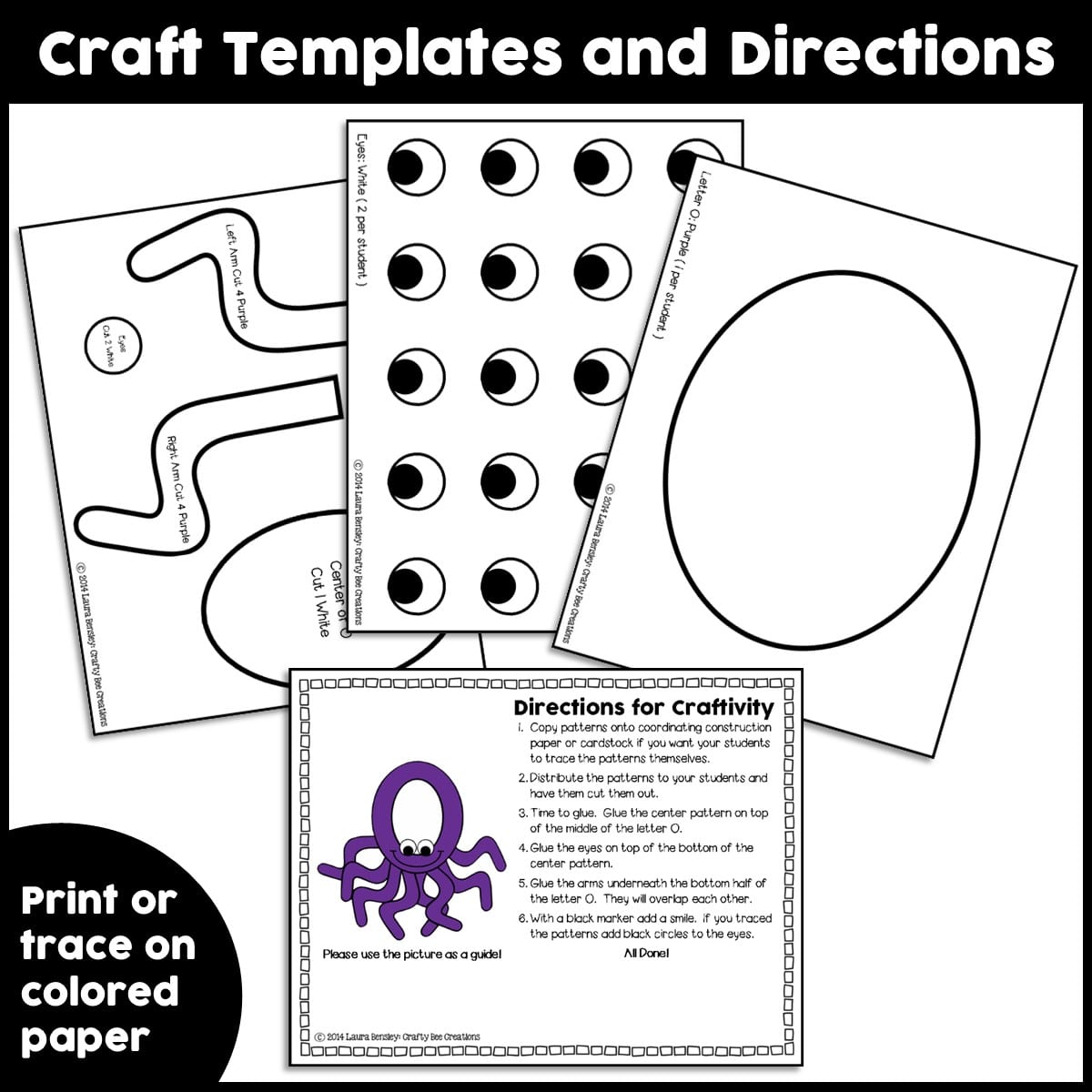 Uppercase letter o is for octopus craft activity