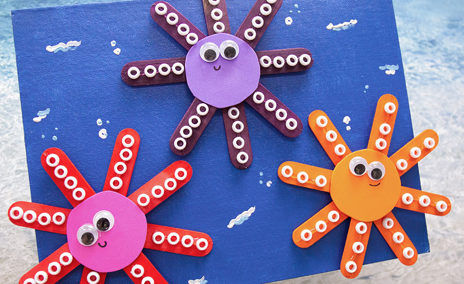 Craft stick octopus
