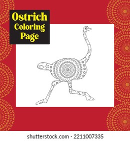 Ostrich coloring page images stock photos d objects vectors