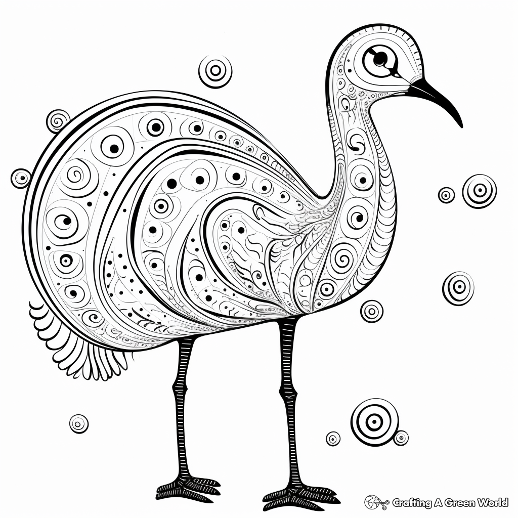 Ostrich coloring pages