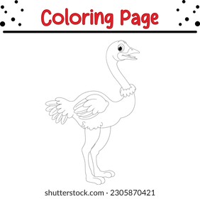 Ostrich coloring page images stock photos d objects vectors